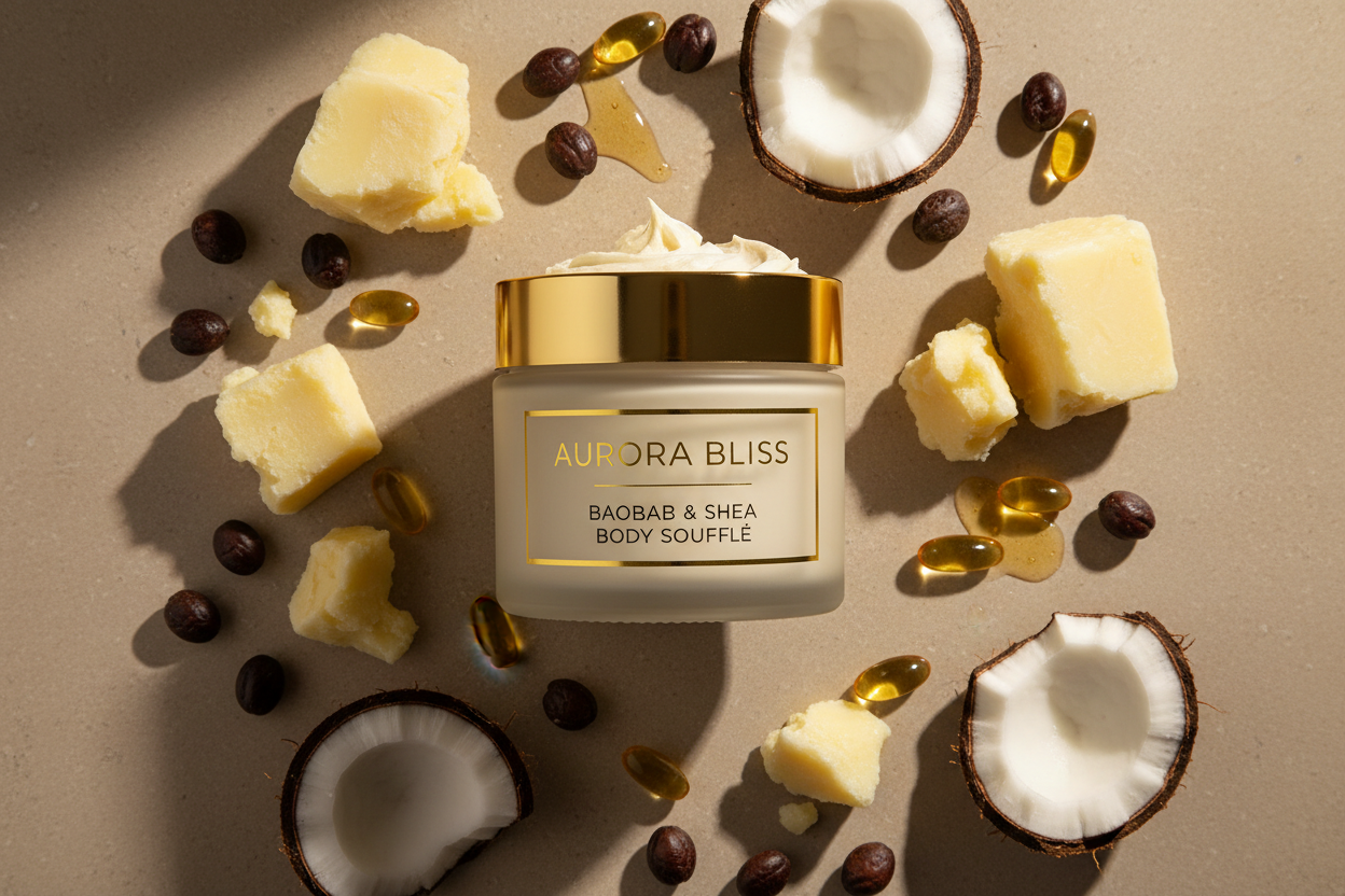 Flat Lay with Natural Ingredients