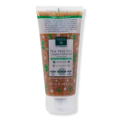Earth Therapeutics Refreshing Foot Scrub – Therapeutic Exfoliator with Wild Mint & Tea Tree Oil