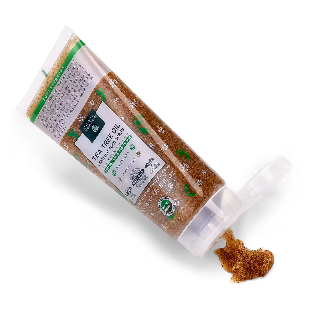 Earth Therapeutics Refreshing Foot Scrub – Therapeutic Exfoliator with Wild Mint & Tea Tree Oil