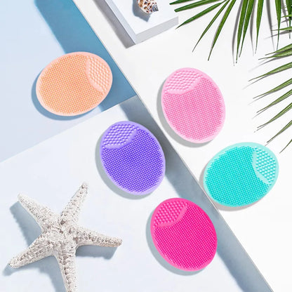 Soft Silicone Face Cleansing Brush & Massager – Gentle Exfoliating Facial Scrubber for Men & Women