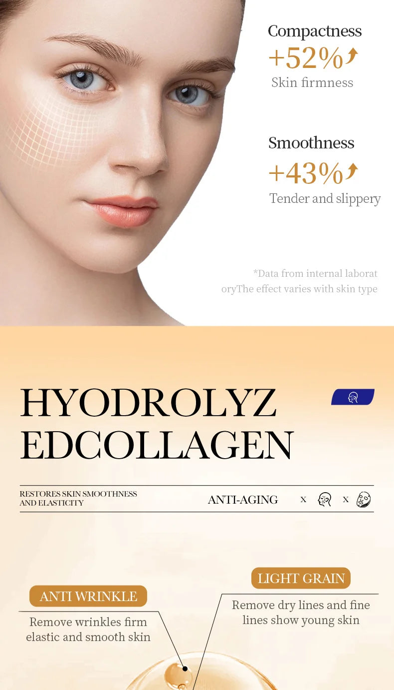 10PCS Collagen Anti-Wrinkle Facial Masks – Anti-Aging, Moisturizing & Firming Korean Skincare
