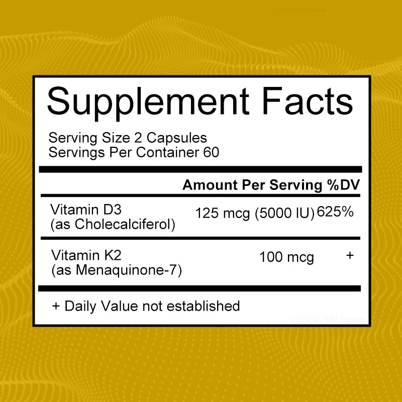 Alxfresh Vitamin D3 & K2 Capsules – Bone, Joint & Immune Support, Collagen & Skin Health
