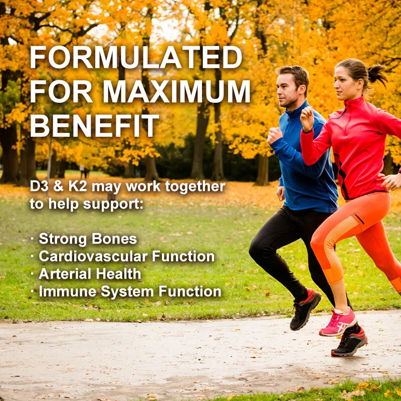 Alxfresh Vitamin D3 & K2 Capsules – Bone, Joint & Immune Support, Collagen & Skin Health