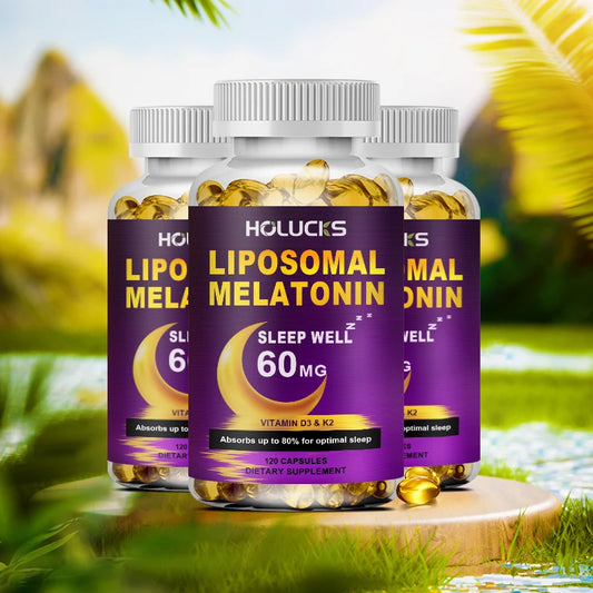 Melatonin 60mg with D3 & K2 + Chamomile – Sleep & Immune Support, 150 Softgels
