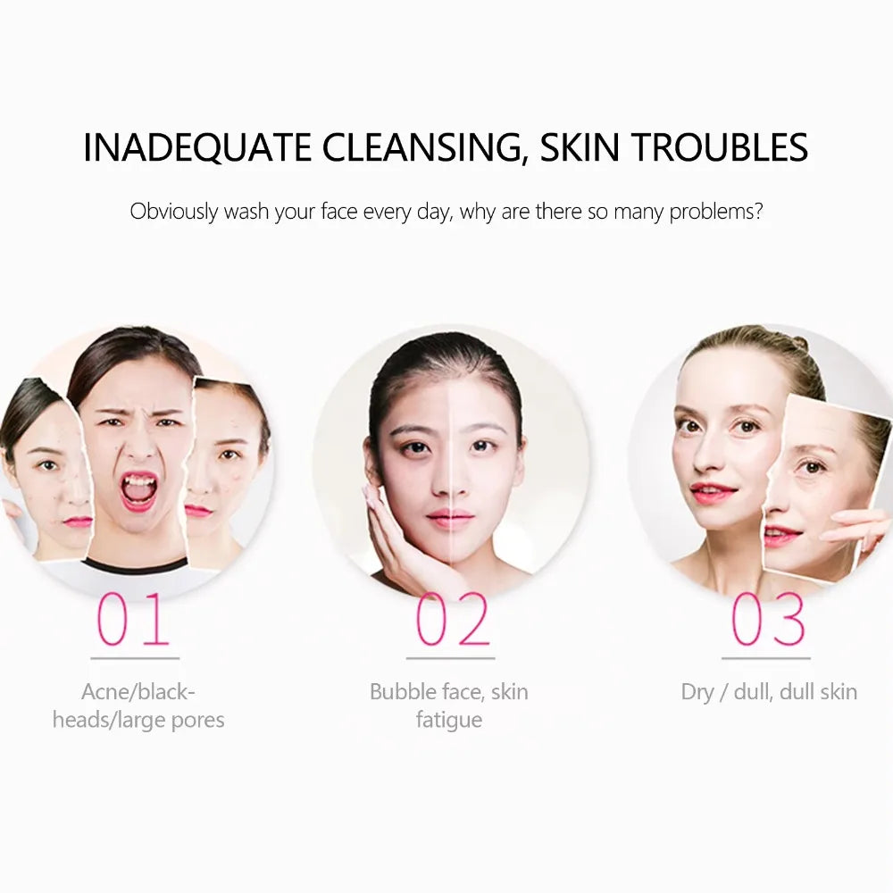 Soft Silicone Face Cleansing Brush & Massager – Gentle Exfoliating Facial Scrubber for Men & Women
