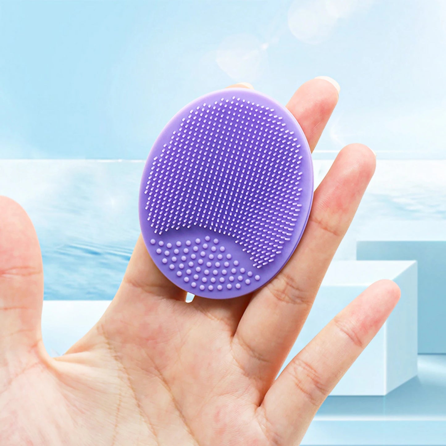 Soft Silicone Face Cleansing Brush & Massager – Gentle Exfoliating Facial Scrubber for Men & Women