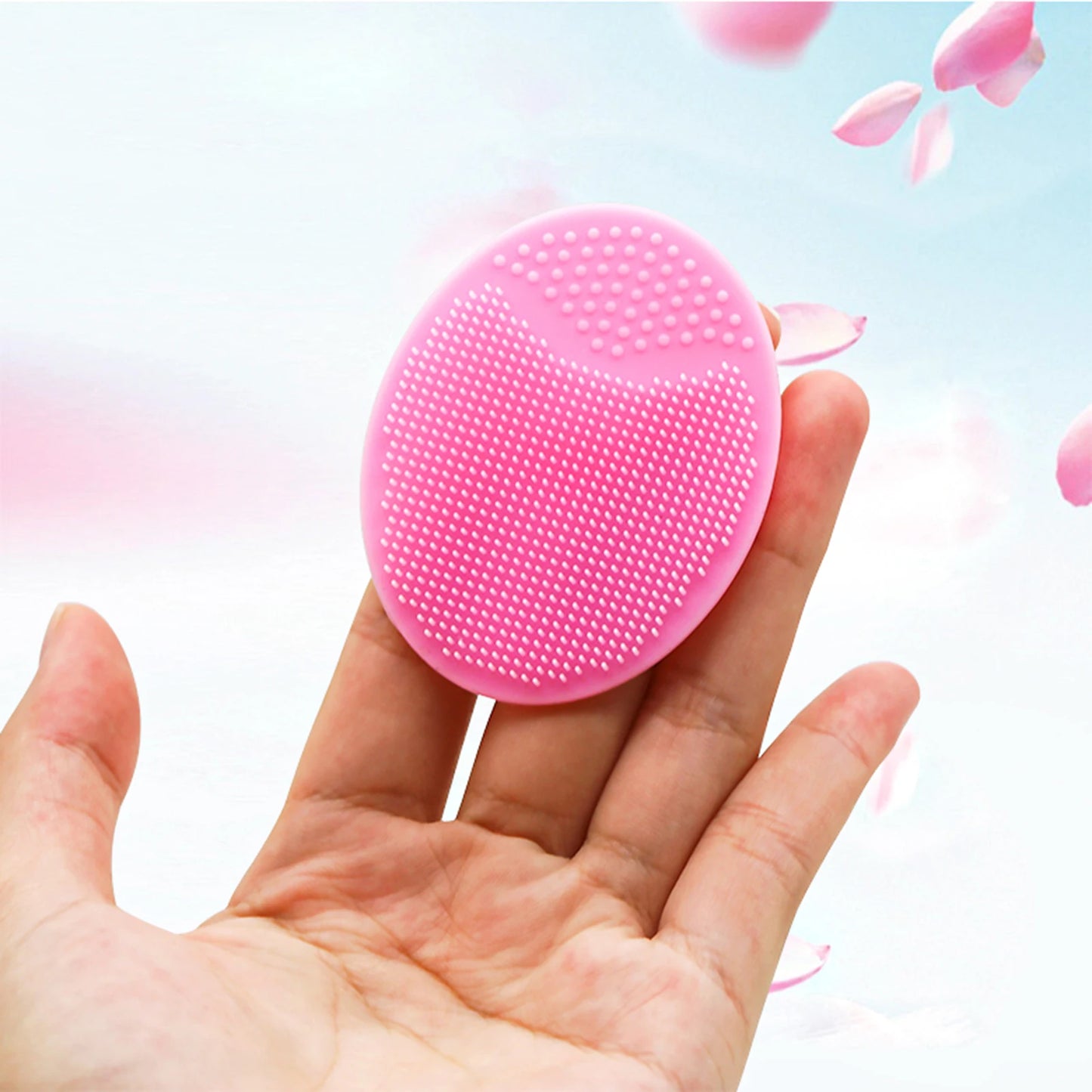 Soft Silicone Face Cleansing Brush & Massager – Gentle Exfoliating Facial Scrubber for Men & Women