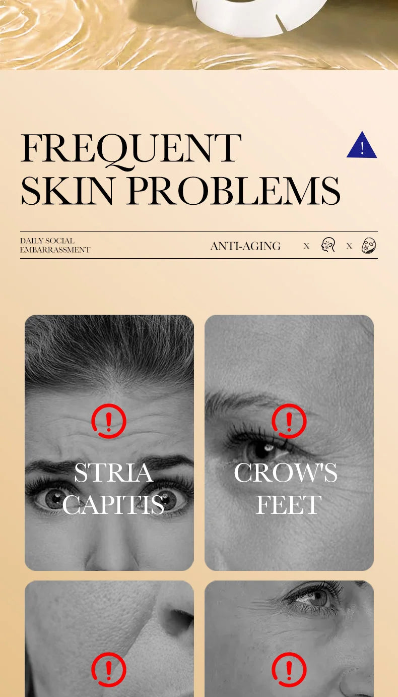 10PCS Collagen Anti-Wrinkle Facial Masks – Anti-Aging, Moisturizing & Firming Korean Skincare