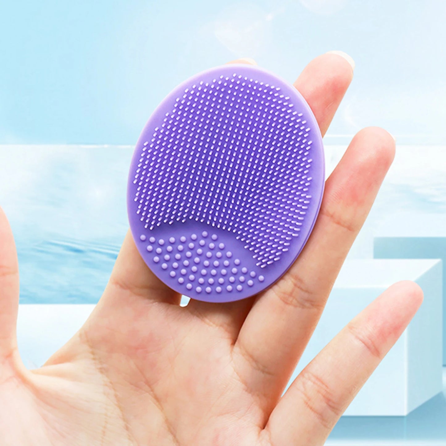 Soft Silicone Face Cleansing Brush & Massager – Gentle Exfoliating Facial Scrubber for Men & Women