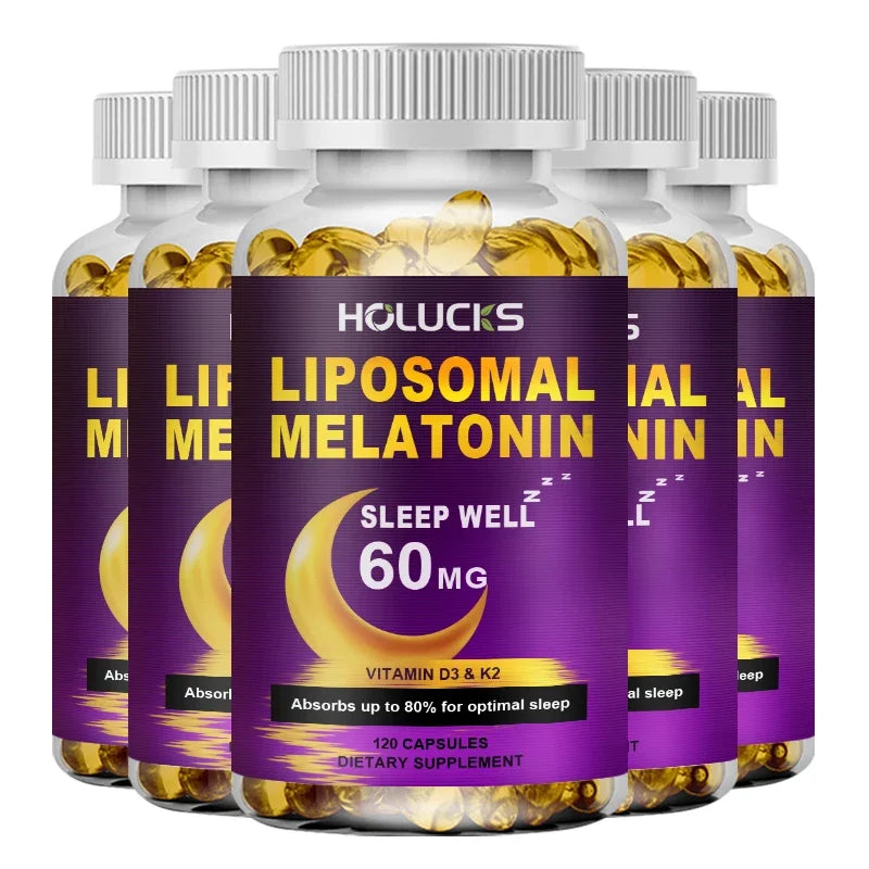 Melatonin 60mg with D3 & K2 + Chamomile – Sleep & Immune Support, 150 Softgels